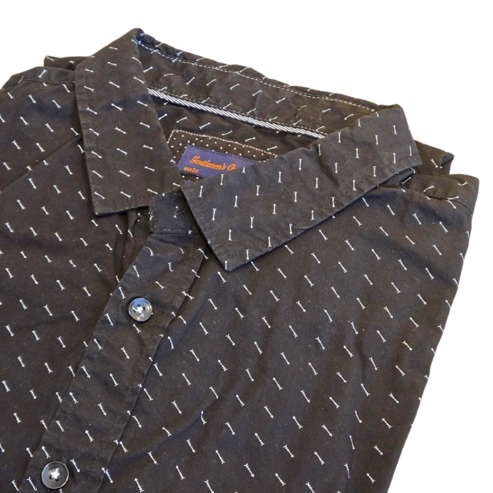 Gentlemen's Outfitters "Styled for Dapper Gents" Men's 2X Shirt Black & White